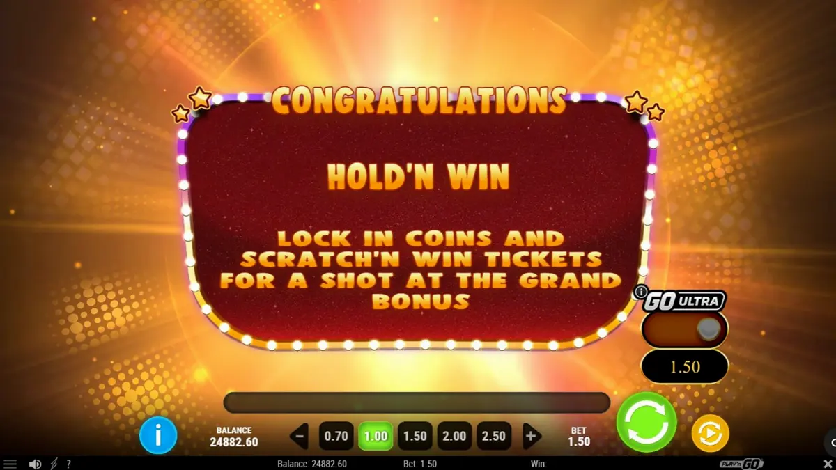 Granny’s Wild slot machine na may neon lights at cartoonish na disenyo